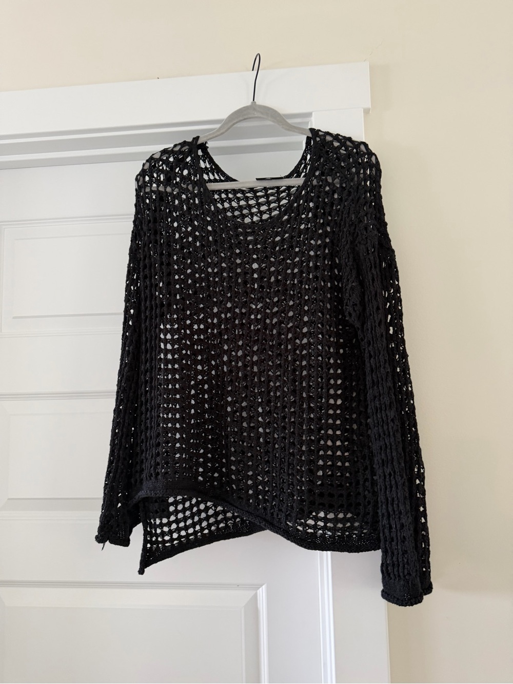 Women’s Vici Black Open-Knit Sweater